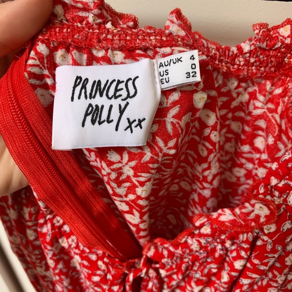 Red patterned princess Polly summer dress - Picture 8 of 9